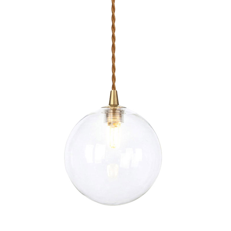 Macaron Globe/Gem Pendant Light Fixture Amber/White/Red Glass 1 Light Suspension Light with Rope for Bedroom Clearhalo 'Ceiling Lights' 'Close To Ceiling Lights' 'Glass shade' 'Glass' 'Modern Pendants' 'Modern' 'Pendant Lights' 'Pendants' Lighting' 290643