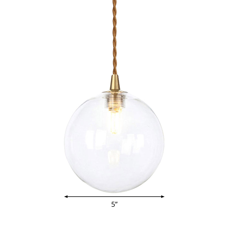 Macaron Globe/Gem Pendant Light Fixture Amber/White/Red Glass 1 Light Suspension Light with Rope for Bedroom Clearhalo 'Ceiling Lights' 'Close To Ceiling Lights' 'Glass shade' 'Glass' 'Modern Pendants' 'Modern' 'Pendant Lights' 'Pendants' Lighting' 290644