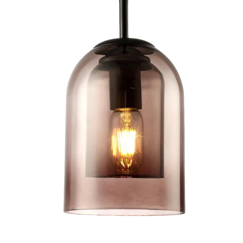 Bell Smoke Gray Glass Pendant Lamp Modern 1 Head Hanging Light Kit for Dining Room Clearhalo 'Ceiling Lights' 'Glass shade' 'Glass' 'Modern Pendants' 'Modern' 'Pendant Lights' 'Pendants' Lighting' 290803