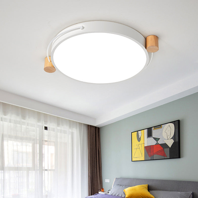 Minimalist Oval Ceiling Mount Light Fixture Metal LED 16"/19.5"/23.5" Long Bedroom Flushmount Lighting in Grey/White/Green, Warm/White Light Clearhalo 'Ceiling Lights' 'Close To Ceiling Lights' 'Close to ceiling' 'Flush mount' Lighting' 290916