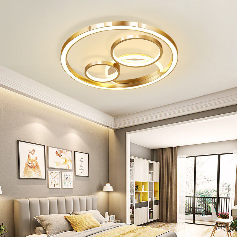 18"/23.5" W Round Acrylic Ceiling Mounted Fixture Modern LED Gold Flush Mount Spotlight Clearhalo 'Ceiling Lights' 'Close To Ceiling Lights' 'Close to ceiling' 'Flush mount' Lighting' 291538