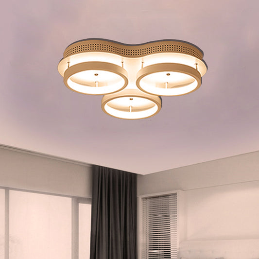 Triangular Flush Lighting Modernity Acrylic LED White Ceiling Mount Light in Warm/White Light White Clearhalo 'Ceiling Lights' 'Close To Ceiling Lights' 'Close to ceiling' 'Flush mount' Lighting' 291752