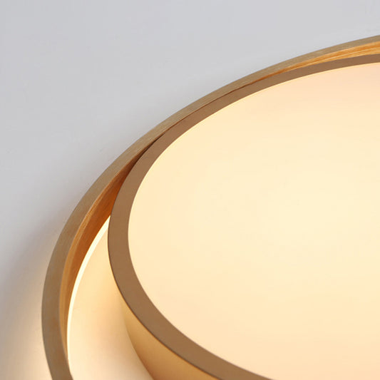 16"/23.5" Wide Circle Acrylic Ceiling Lamp Postmodern Gold LED Flush Mount Light Fixture, Warm Light/White Light/Remote Control Stepless Dimming Clearhalo 'Ceiling Lights' 'Close To Ceiling Lights' 'Close to ceiling' 'Flush mount' Lighting' 292068
