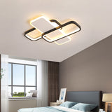 Traverse Metal Ceiling Mount Light 19.5"/23.5" W Modern LED Black and White Flush Lamp, Warm/White Light/Remote Control Stepless Dimming Clearhalo 'Ceiling Lights' 'Close To Ceiling Lights' 'Close to ceiling' 'Flush mount' Lighting' 292135