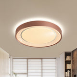 Champagne Disc Flush Mount Lamp 19.5" Dia Simplicity Metallic LED Ceiling Flush Light Clearhalo 'Ceiling Lights' 'Close To Ceiling Lights' 'Close to ceiling' 'Flush mount' Lighting' 292248