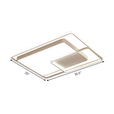 16"/19"/35.5" W White Rectangle Ceiling Light High Penetrated Acrylic LED Modern Flushmount in Warm/White/3 Color Light Clearhalo 'Ceiling Lights' 'Close To Ceiling Lights' 'Close to ceiling' 'Flush mount' Lighting' 292291