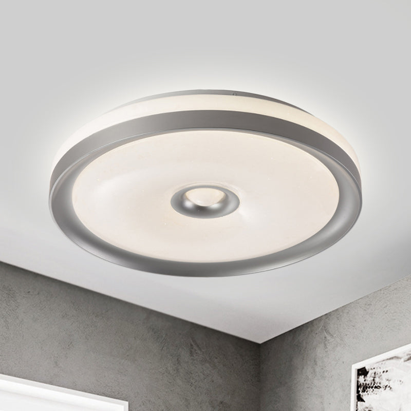 Macaron Grey/Pink/Brown Round Flush Light High Penetrated Acrylic LED Ceiling Mount Lamp in Third Gear Grey Clearhalo 'Ceiling Lights' 'Close To Ceiling Lights' 'Close to ceiling' Lighting' 292293