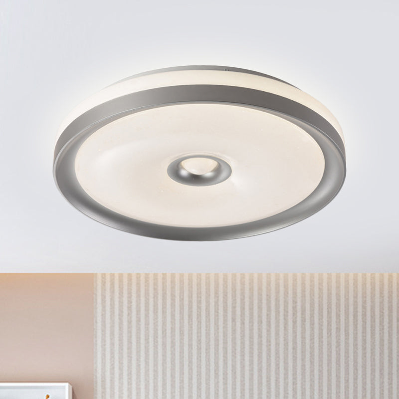 Macaron Grey/Pink/Brown Round Flush Light High Penetrated Acrylic LED Ceiling Mount Lamp in Third Gear Clearhalo 'Ceiling Lights' 'Close To Ceiling Lights' 'Close to ceiling' Lighting' 292295