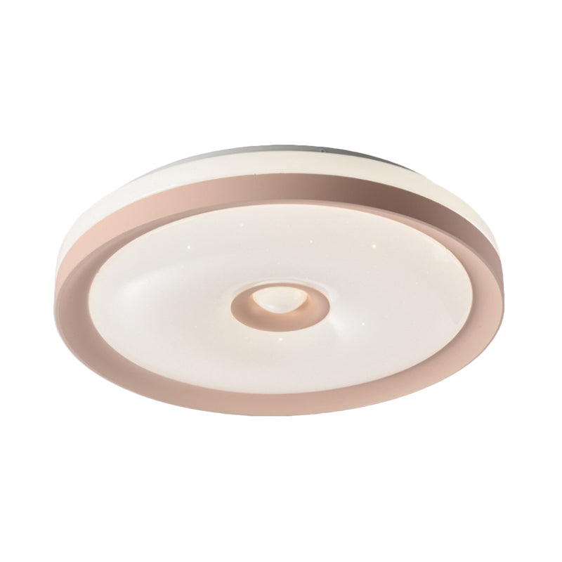 Macaron Grey/Pink/Brown Round Flush Light High Penetrated Acrylic LED Ceiling Mount Lamp in Third Gear Clearhalo 'Ceiling Lights' 'Close To Ceiling Lights' 'Close to ceiling' Lighting' 292303