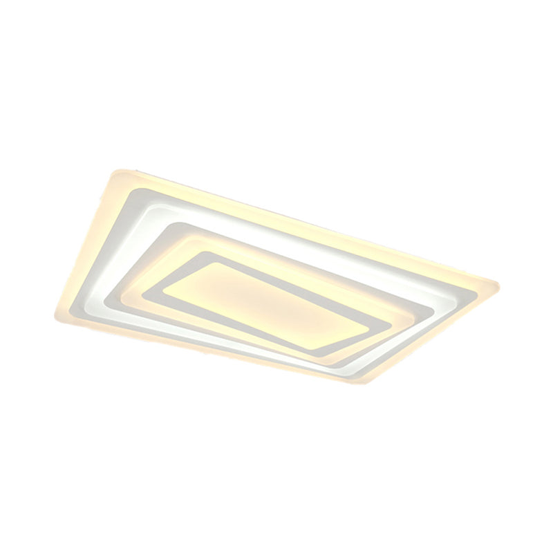 Modern Style LED Ceiling Light Ultrathin Acrylic Shade White Spiral Rectangle Flushmount in Warm/White Light Clearhalo 'Ceiling Lights' 'Close To Ceiling Lights' 'Close to ceiling' 'Flush mount' Lighting' 292360