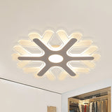 White Coral Flush Ceiling Light 16"/19.5" Dia Modernism Slim Acrylic LED Flush Lamp in Warm/White/3 Color Light White Warm Clearhalo 'Ceiling Lights' 'Close To Ceiling Lights' 'Close to ceiling' 'Flush mount' Lighting' 292430