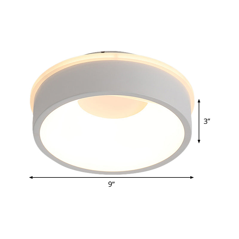 Nordic Hollowed Triangle/Round/Square Flush Lamp Metallic LED Foyer Ceiling Mounted Light in Grey/White Clearhalo 'Ceiling Lights' 'Close To Ceiling Lights' 'Close to ceiling' 'Flush mount' Lighting' 292552