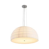 Fabric Dome Hanging Ceiling Light Modern 4 Lights White Chandelier Light Fixture Clearhalo 'Ceiling Lights' 'Chandeliers' 'Modern Chandeliers' 'Modern' Lighting' 292643