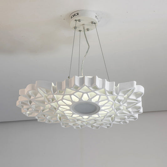 Honeycomb Pendant Light Fixture Contemporary Resin 1 Head White Hanging Ceiling Light White Clearhalo 'Ceiling Lights' 'Modern Pendants' 'Modern' 'Pendant Lights' 'Pendants' Lighting' 292651