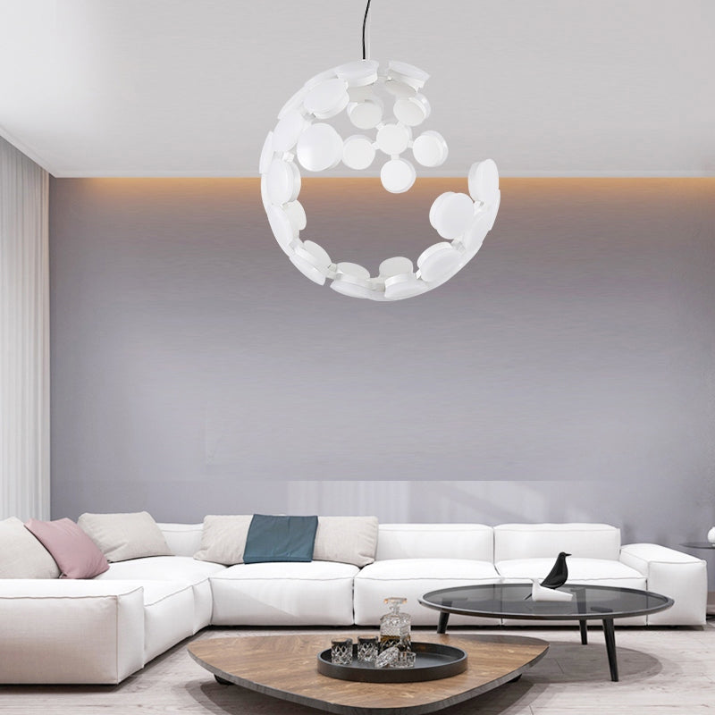 White Molecular Hanging Ceiling Light Contemporary Acrylic LED Chandelier Lighting Clearhalo 'Ceiling Lights' 'Chandeliers' 'Modern Chandeliers' 'Modern' Lighting' 292870