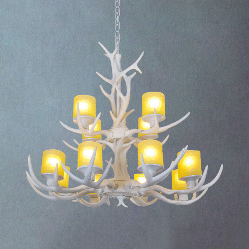 Resin Starburst Chandelier Lamp Cottage 4/6/8 Bulbs Bedroom Hanging Light Kit in White, 27.5"/35.5"/39" Wide Clearhalo 'Ceiling Lights' 'Chandeliers' Lighting' options 293070