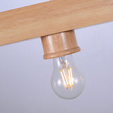 Wood Bubble Hanging Ceiling Light Modern 5 Heads Beige Island Light for Dining Room Clearhalo 'Ceiling Lights' 'Island Lights' Lighting' 293669