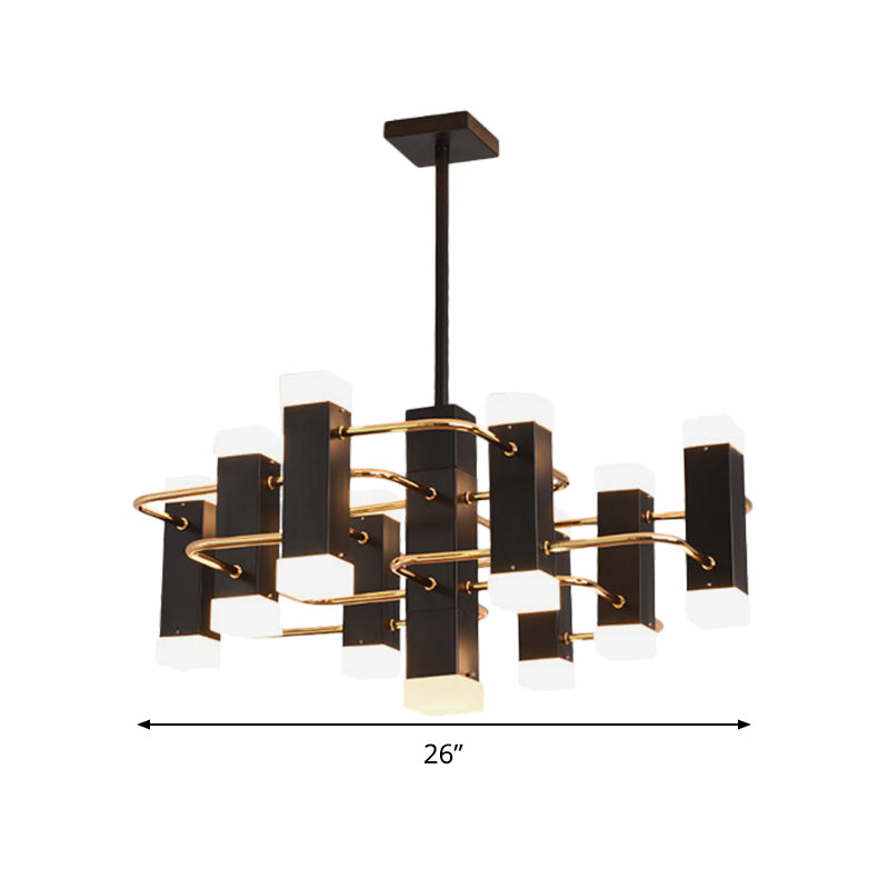 Black Sputnik Pendant Chandelier Modern 4/8 Heads Metal Suspension Light in 2 Color Light Clearhalo 'Ceiling Lights' 'Chandeliers' 'Modern Chandeliers' 'Modern' Lighting' 293909