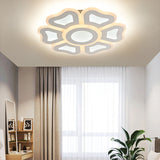 Flower Bedroom Ceiling Mounted Light Acrylic Modern LED Flush Light Fixture in White Light White Clearhalo 'Ceiling Lights' 'Close To Ceiling Lights' 'Close to ceiling' 'Flush mount' Lighting' 294551