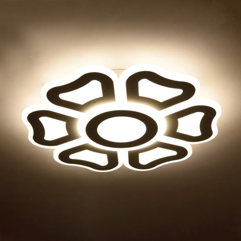 Flower Bedroom Ceiling Mounted Light Acrylic Modern LED Flush Light Fixture in White Light Clearhalo 'Ceiling Lights' 'Close To Ceiling Lights' 'Close to ceiling' 'Flush mount' Lighting' 294553