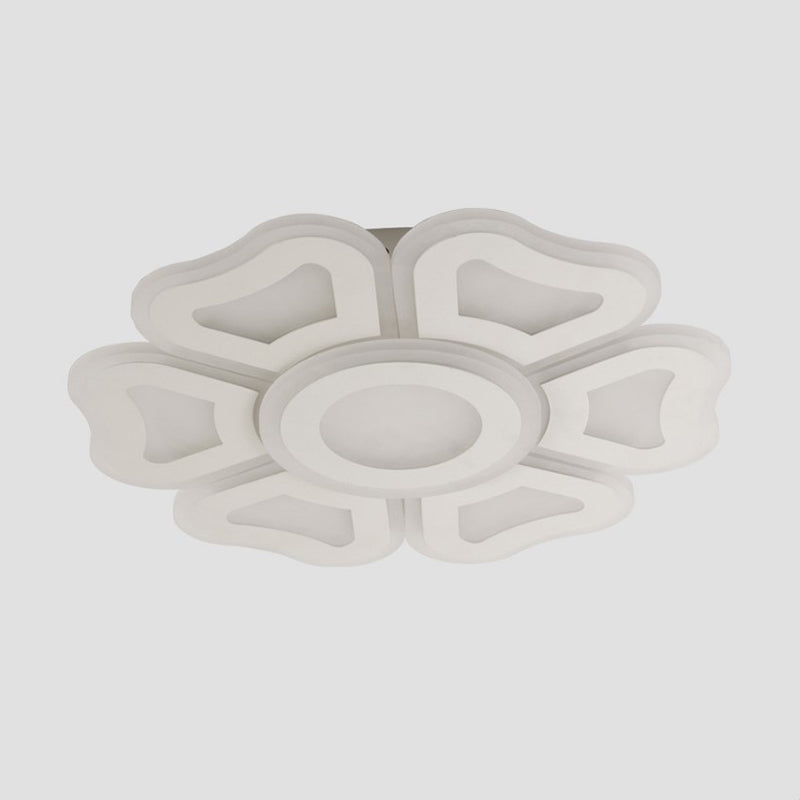 Flower Bedroom Ceiling Mounted Light Acrylic Modern LED Flush Light Fixture in White Light Clearhalo 'Ceiling Lights' 'Close To Ceiling Lights' 'Close to ceiling' 'Flush mount' Lighting' 294554