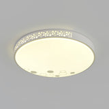 Contemporary Disk Ceiling Fixture Metal Bedroom LED Flush Mount Lighting in White Clearhalo 'Ceiling Lights' 'Close To Ceiling Lights' 'Close to ceiling' 'Flush mount' Lighting' 294595