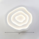 21"/25" Wide Tree-Ring Ceiling Mounted Light Minimalist White LED Flush Mount Lamp in White/3 Color Light Clearhalo 'Ceiling Lights' 'Close To Ceiling Lights' 'Close to ceiling' 'Flush mount' Lighting' 294981