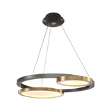 Brass Ring Hanging Pendant Light Simple Style Metal LED Chandelier Light in Warm/White Light Clearhalo 'Ceiling Lights' 'Chandeliers' 'Modern Chandeliers' 'Modern' Lighting' 295181