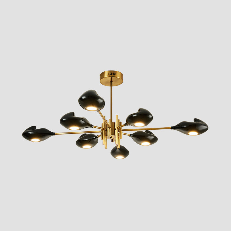 Sputnik Pendant Light Fixture Modern Metal 8/10 Heads Brass Chandelier Light in Warm/White Light Clearhalo 'Ceiling Lights' 'Chandeliers' 'Modern Chandeliers' 'Modern' Lighting' 295230