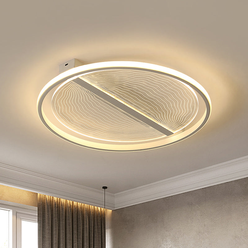 Ultra-Thin Acrylic Flush Mount Minimalist White LED Ceiling Light in Warm/White Light for Bedroom White Clearhalo 'Ceiling Lights' 'Close To Ceiling Lights' 'Close to ceiling' 'Flush mount' Lighting' 295258