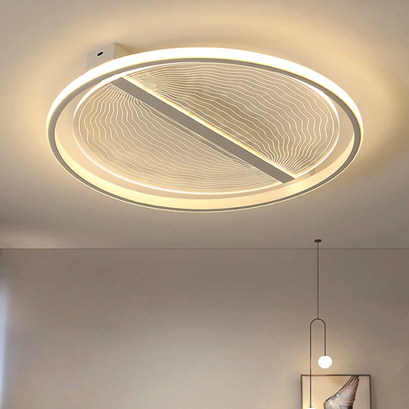 Ultra-Thin Acrylic Flush Mount Minimalist White LED Ceiling Light in Warm/White Light for Bedroom Clearhalo 'Ceiling Lights' 'Close To Ceiling Lights' 'Close to ceiling' 'Flush mount' Lighting' 295259