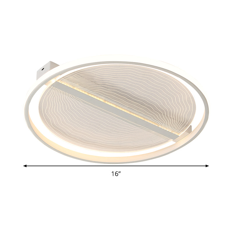 Ultra-Thin Acrylic Flush Mount Minimalist White LED Ceiling Light in Warm/White Light for Bedroom Clearhalo 'Ceiling Lights' 'Close To Ceiling Lights' 'Close to ceiling' 'Flush mount' Lighting' 295262