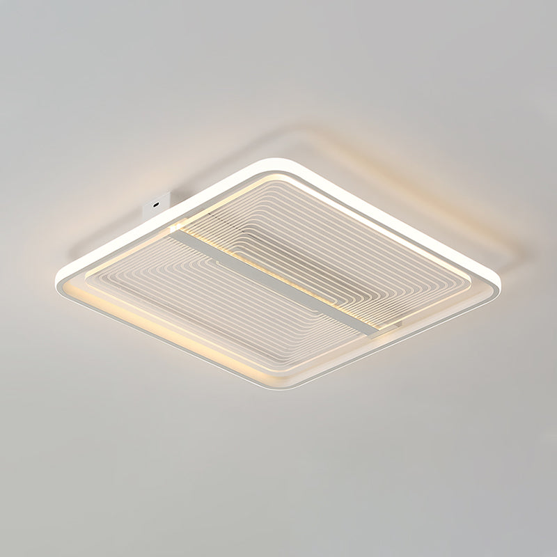 Square Flush Mount Lamp Modernism Acrylic White Ceiling Light Fixture, Warm/White Light Clearhalo 'Ceiling Lights' 'Close To Ceiling Lights' 'Close to ceiling' 'Flush mount' Lighting' 295270