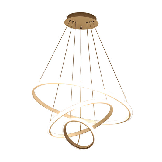 31.5"/39" Wide Ring Pendant Light Fixture Simple Style Acrylic White LED Chandelier Lamp, Warm/White Light Clearhalo 'Ceiling Lights' 'Chandeliers' 'Modern Chandeliers' 'Modern' Lighting' 295293