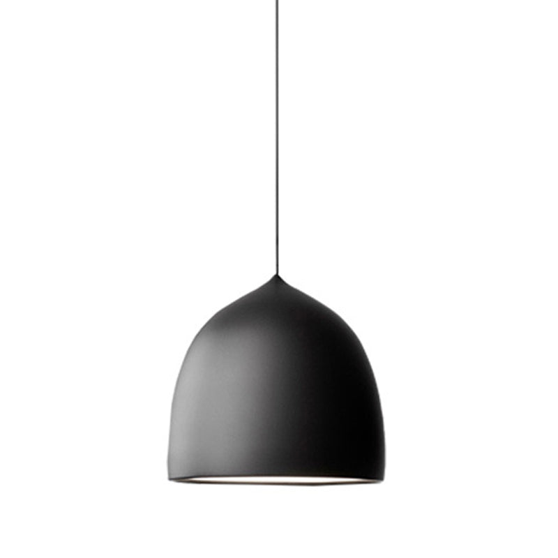 Metal Domed Shaped Hanging Light Modern Style 1 Light Black/Copper Suspension Pendant for Dining Room Clearhalo 'Ceiling Lights' 'Modern Pendants' 'Modern' 'Pendant Lights' 'Pendants' Lighting' 295572