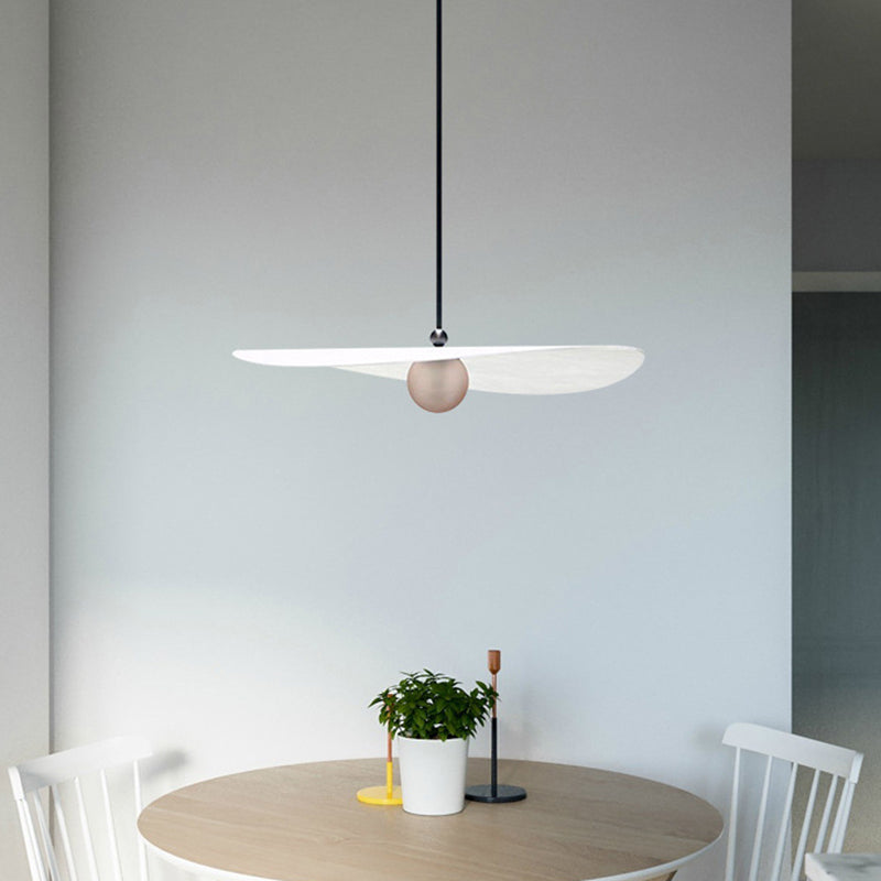 White Slim Hanging Ceiling Light Minimalist 1 Light Acrylic Suspension Lamp for Bedroom Clearhalo 'Ceiling Lights' 'Modern Pendants' 'Modern' 'Pendant Lights' 'Pendants' Lighting' 295575