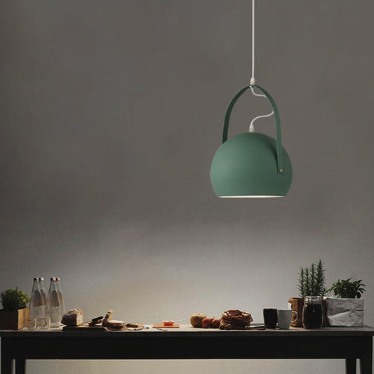 Bubble Hanging Light Contemporary Metal 1 Light Dining Room Down Lighting in Green Green Clearhalo 'Ceiling Lights' 'Modern Pendants' 'Modern' 'Pendant Lights' 'Pendants' Lighting' 295639