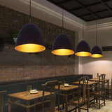 Domed Pendant Light Minimalist Metal 1 Light Black Hanging Lamp Kit for Restaurant Clearhalo 'Ceiling Lights' 'Modern Pendants' 'Modern' 'Pendant Lights' 'Pendants' Lighting' 296150