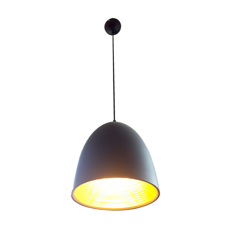 Domed Pendant Light Minimalist Metal 1 Light Black Hanging Lamp Kit for Restaurant Clearhalo 'Ceiling Lights' 'Modern Pendants' 'Modern' 'Pendant Lights' 'Pendants' Lighting' 296152