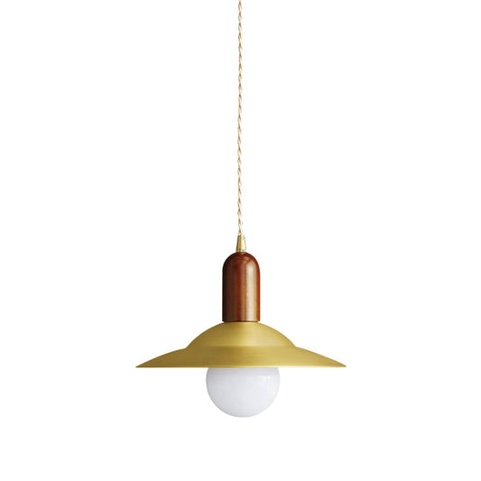 Modern Saucer Metal Hanging Lamp Kit 1 Light Suspension Pendant in Brass for Dining Room Clearhalo 'Ceiling Lights' 'Modern Pendants' 'Modern' 'Pendant Lights' 'Pendants' Lighting' 296201