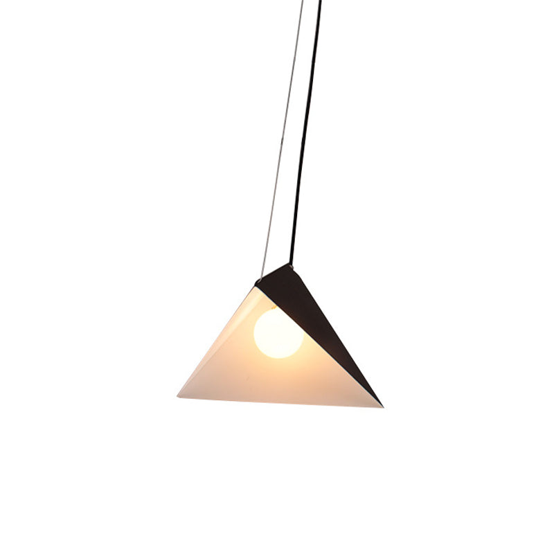 Metal Geometric Pendant Light Fixture Modern Style 1 Light Black Suspension Lamp for Living Room Clearhalo 'Ceiling Lights' 'Modern Pendants' 'Modern' 'Pendant Lights' 'Pendants' Lighting' 296246