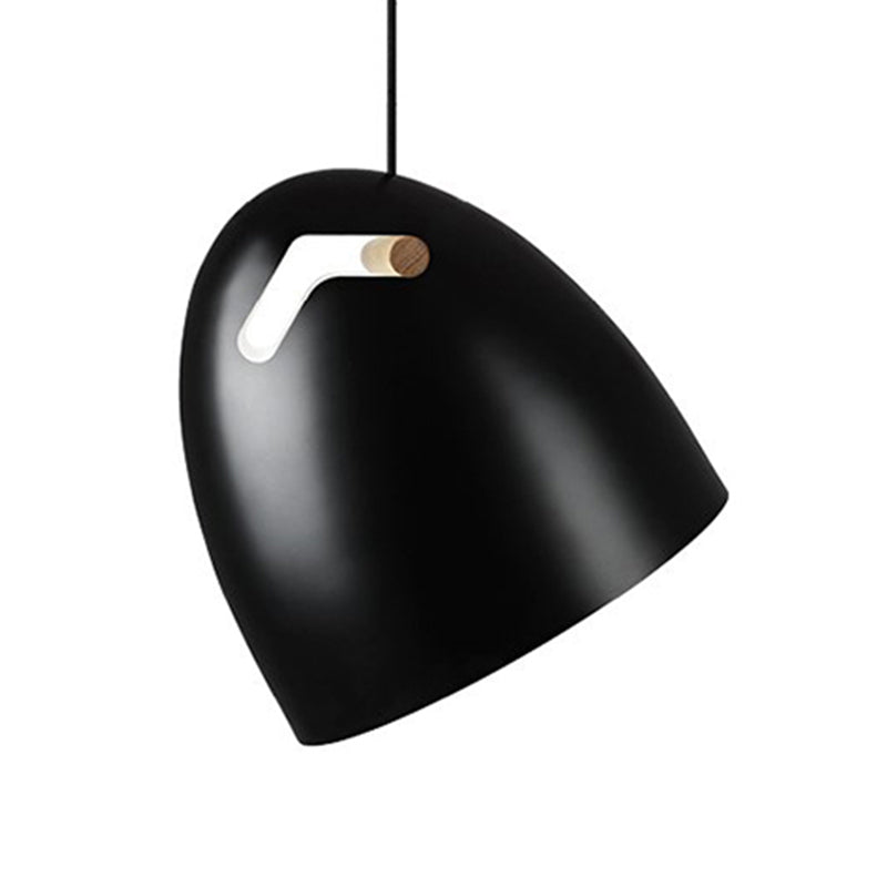 Dome Metal Pendant Lamp Modernism 1 Head Black Hanging Light Fixture for Restaurant Clearhalo 'Ceiling Lights' 'Modern Pendants' 'Modern' 'Pendant Lights' 'Pendants' Lighting' 296879