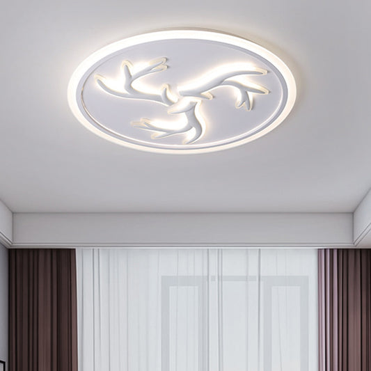 Round Flushmount Lighting Minimalist Acrylic LED White Flush Light Fixture for Living Room White Clearhalo 'Ceiling Lights' 'Close To Ceiling Lights' 'Close to ceiling' 'Flush mount' Lighting' 297673