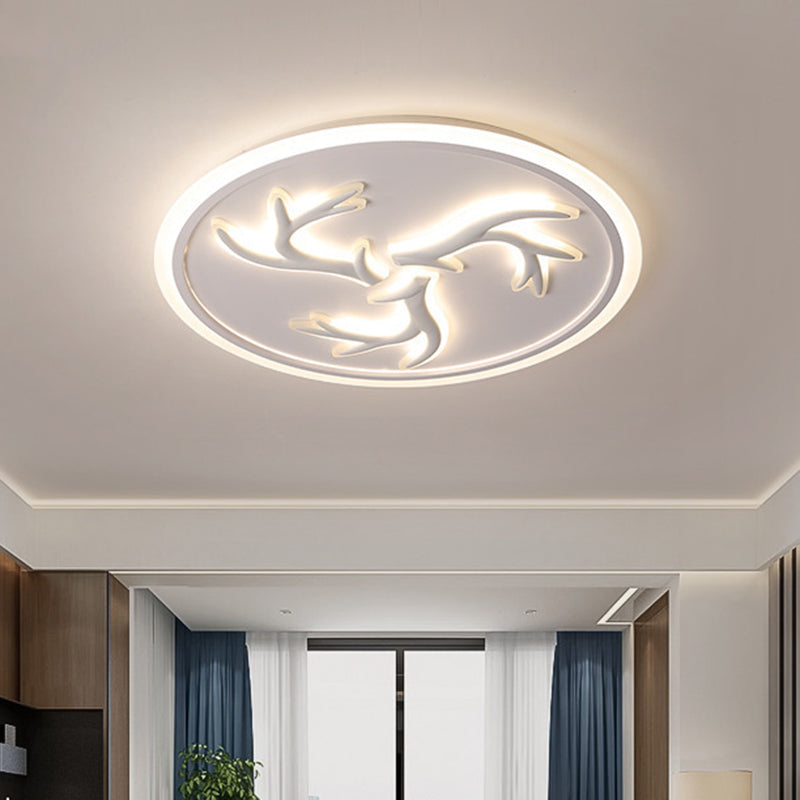 Round Flushmount Lighting Minimalist Acrylic LED White Flush Light Fixture for Living Room Clearhalo 'Ceiling Lights' 'Close To Ceiling Lights' 'Close to ceiling' 'Flush mount' Lighting' 297674