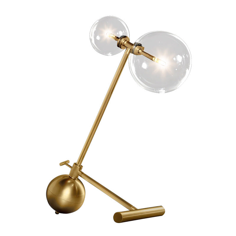 Globe Night Desk Lamp Minimalist Metal LED Gold Table Lamp for Bedside with Base Clearhalo 'Lamps' 'Table Lamps' Lighting' 298148