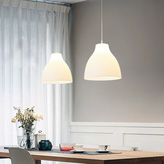 Dome Hanging Lamp Modernist Acrylic 9"/10"/13" Wide 1 Bulb White Suspended Lighting Fixture White Clearhalo 'Ceiling Lights' 'Modern Pendants' 'Modern' 'Pendant Lights' 'Pendants' Lighting' 298187