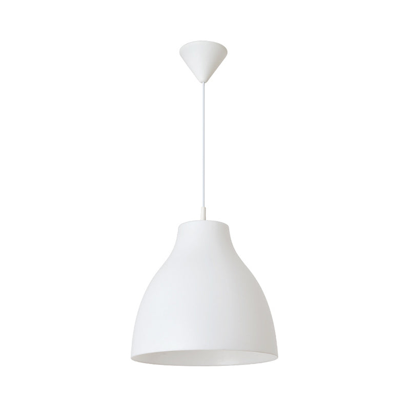 Dome Hanging Lamp Modernist Acrylic 9"/10"/13" Wide 1 Bulb White Suspended Lighting Fixture Clearhalo 'Ceiling Lights' 'Modern Pendants' 'Modern' 'Pendant Lights' 'Pendants' Lighting' 298189