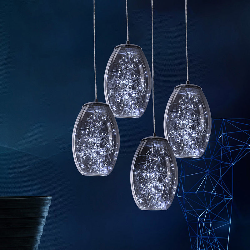 Jar Living Room Ceiling Lighting Blue Glass LED Contemporary Pendant Light Fixture Clearhalo 'Ceiling Lights' 'Glass shade' 'Glass' 'Modern Pendants' 'Modern' 'Pendant Lights' 'Pendants' Lighting' 303015