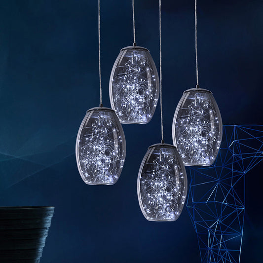 Jar Living Room Ceiling Lighting Blue Glass LED Contemporary Pendant Light Fixture Clearhalo 'Ceiling Lights' 'Glass shade' 'Glass' 'Modern Pendants' 'Modern' 'Pendant Lights' 'Pendants' Lighting' 303015