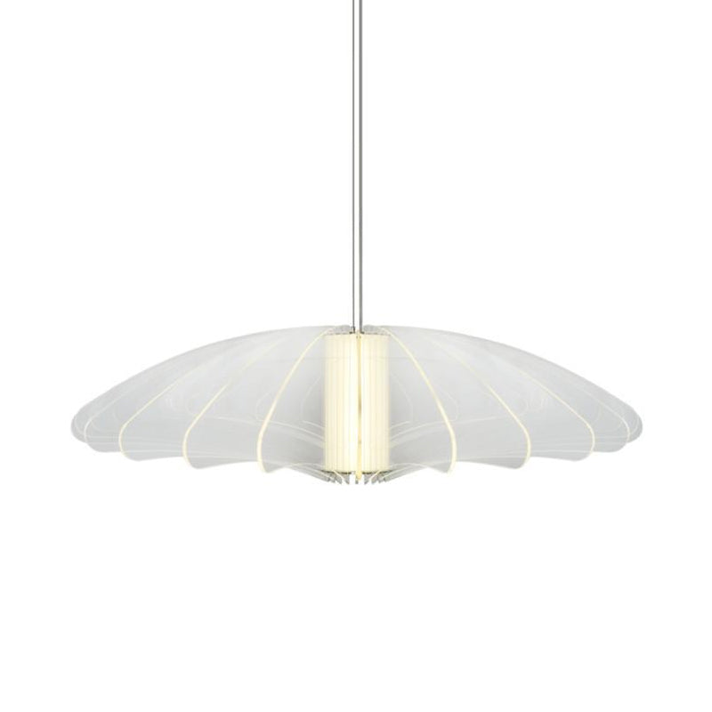 Wide Flare Pendant Lighting Modernist Clear Glass 1 Head Dining Room Ceiling Hanging Light Clearhalo 'Ceiling Lights' 'Glass shade' 'Glass' 'Modern Pendants' 'Modern' 'Pendant Lights' 'Pendants' Lighting' 303046